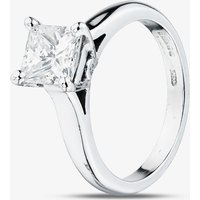 Pre-Owned Platinum Certificated 1.22ct Princess Cut Diamond Solitaire Ring 41481651