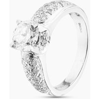 Pre-Owned 14ct White Gold Certificated 1.18ct Brilliant Cut Diamond Solitaire Ring 41481721