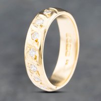 Pre-Owned 18ct Yellow Gold Brilliant Cut Diamond Half Eternity Ring 41481791