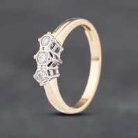 Pre-Owned 18ct Yellow Gold 0.15ct Diamond Three Stone Ring 41481976
