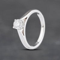 Pre-Owned 18ct White Gold 0.38ct Brilliant Cut Diamond Solitaire Ring 41481977