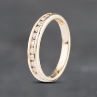 Pre-Owned 14ct Yellow Gold 0.25ct Brilliant Cut Diamond Half Eternity Ring 41481979