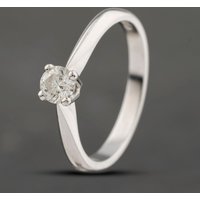 Pre-Owned Platinum 0.30ct Brilliant Cut Diamond Solitaire Ring 41482086