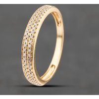 Pre-Owned 18ct Yellow Gold 1.00ct Diamond Cushion Shape Bridal Set Ring 41482194