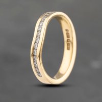 Pre-Owned 18ct Yellow Gold 0.22ct Brilliant Cut Diamond Half Eternity Ring 41482300