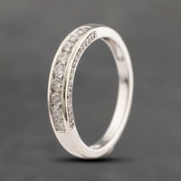 Pre-Owned 9ct White Gold 0.50ct Brilliant Cut Diamond Channel Set Half Eternity Ring 41482308