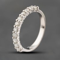 Pre-Owned 14ct White Gold 0.50ct Diamond Half Eternity Ring 41482415