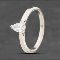 Second Hand Platinum 0.60ct Pear Cut Diamond Band Ring 41483152