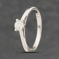 Second Hand Platinum Certificated 0.28ct Brilliant Cut Diamond Solitaire Ring 41483168