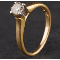 Pre-Owned Yellow Gold 4 Claw Diamond Ring 4148531