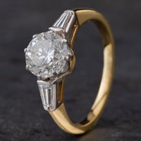 Pre-Owned 18ct Yellow Gold 1.30ct Brilliant Cut Diamond Solitaire Ring 4148766