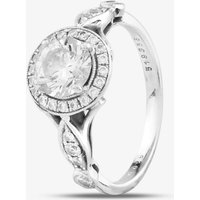 Pre-Owned 18ct White Gold 0.91ct Round Cut Diamond Cluster Ring 4148831