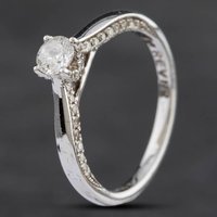 Pre-Owned 18ct White Gold 0.40ct Brilliant Cut Diamond Solitaire Ring 4148875