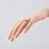 Pre-Owned 9ct Two Colour Gold 0.15ct Brilliant Cut Diamond Cluster Ring 41671503