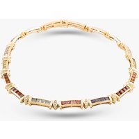 Pre-Owned 14ct Yellow Gold 0.75ct Brilliant Cut Diamond Multi Stone 14 Inch Necklace 4304155115