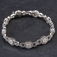Pre-Owned 14ct White Gold 4.00ct Diamond 7 Inch Stone Set Bracelet 4307013