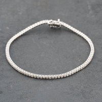 Pre-Owned 14ct White Gold 2.00ct Brilliant Cut Diamond 7 Inch Tennis Bracelet 43071016