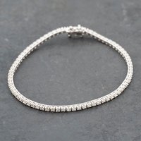 Pre-Owned 14ct White Gold 4.00ct Brilliant Cut Diamond 7 Inch Tennis Bracelet 43071017