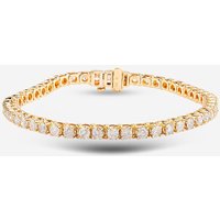 Pre-Owned 14ct Yellow Gold 5.00ct Brilliant Cut Diamond 7 Inch Tennis Bracelet 4307105