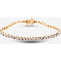 Pre-Owned 14ct Yellow Gold 2.50ct Brilliant Cut Diamond 7.5 Inch Tennis Bracelet 4307111