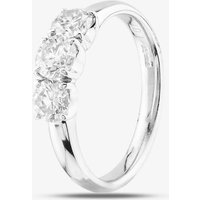 Pre-Owned Platinum 1.01ct Brilliant Cut Diamond Three Stone Ring 43121042
