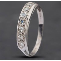Pre-Owned 14ct White Gold Brilliant Cut Diamond Seven Stone Half Eternity Ring 43121075