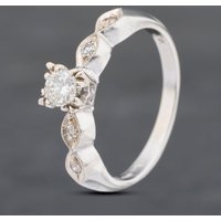 Pre-Owned 9ct White Gold 0.23ct Brilliant Cut Diamond Solitaire Ring 43121116