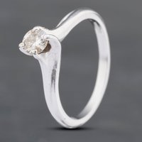 Pre-Owned 9ct White Gold 0.30ct Brilliant Cut Diamond Solitaire Ring 43121121