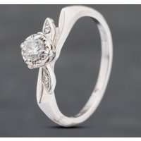 Pre-Owned 14ct White Gold 0.20ct Brilliant Cut Diamond Solitaire Ring 43121130
