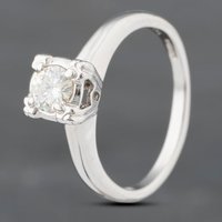 Pre-Owned 9ct White Gold 0.33ct Brilliant Cut Diamond Solitaire Ring 43121141