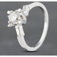 Pre-Owned 9ct White Gold 0.75ct Brilliant Cut Diamond Solitaire Ring 43121162