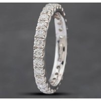 Pre-Owned 18ct White Gold 1.30ct Brilliant Cut Diamond Full Eternity Ring 43121169