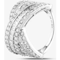 Pre-Owned 9ct White Gold 2.00ct Diamond Crossover Ring 43121207