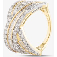 Pre-Owned 9ct White Gold 2.00ct Diamond Crossover Ring 43121208