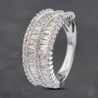 Pre-Owned 14ct White Gold 1.34ct Diamond Band Ring 43121211