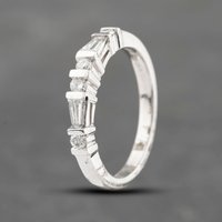 Pre-Owned Platinum 0.46ct Diamond Half Eternity Ring 43121231