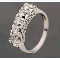 Pre-Owned Platinum 1.01ct Brilliant Cut Diamond Five Stone Ring 43121255