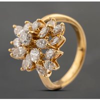 Pre-Owned 18ct Yellow Gold Diamond Fancy Cluster Ring 43121260