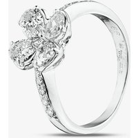 Pre-Owned Platinum 1.10ct Diamond Four Leaf Clover Dress Ring 43121293