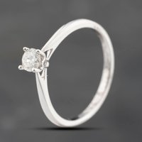 Pre-Owned 18ct White Gold 0.29ct Brilliant Cut Diamond Solitaire Ring 43121304