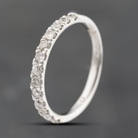 Pre-Owned 18ct White Gold 0.50ct Brilliant Cut Diamond Half Eternity Ring 43121311
