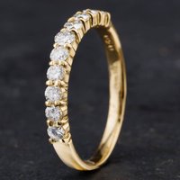 Pre-Owned 18ct Yellow Gold 0.50ct Brilliant Cut Diamond Half Eternity Ring 4312208
