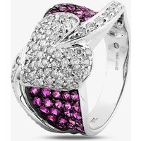 Pre-Owned 14ct White Gold 1.30ct Pink Sapphire and 1.00ct Diamond Ring 4312310
