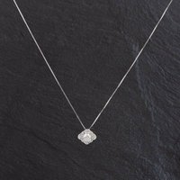 Pre-Owned 9ct White Gold Fancy Diamond Cluster Pendant 4314004