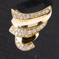 Pre-Owned 14ct Yellow Gold 1.25ct Brilliant Cut Diamond Multi Row Slider Loose Pendant 4314033