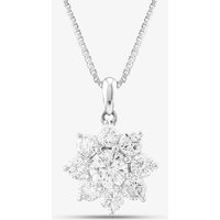 Pre-Owned Platinum 2.10ct Brilliant Cut Diamond Round Pendant and 16 Inch Box Chain 43141180