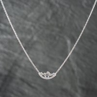 Pre-Owned 14ct White Gold 0.42ct Diamond Multi Stone Pendant and 16 Inch Rope Chain 43141212