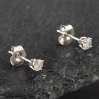 Pre-Owned 14ct White Gold 0.25ct Brilliant Cut Diamond Stud Earrings 43171140