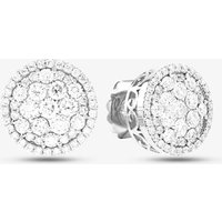 Pre-Owned 14ct White Gold Brilliant Cut Diamond Round Stud Earrings 43171175