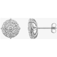 Pre-Owned 14ct White Gold 1.80ct Pave Diamond Stud Earrings 4317137